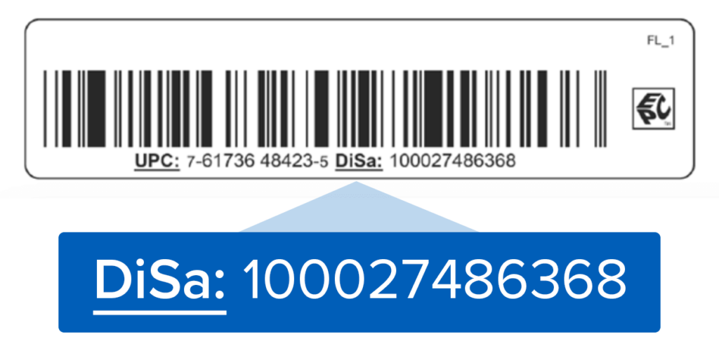 DiSa example - Track and Trace Labeling